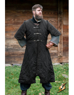 Modèle gambison médiéval Dastan, noir