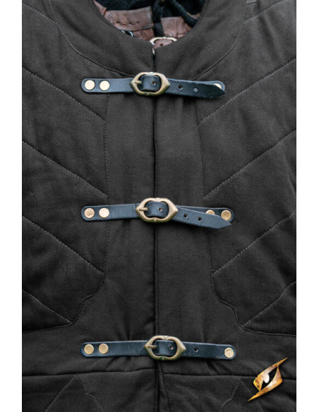 Modèle gambison médiéval Dastan, noir