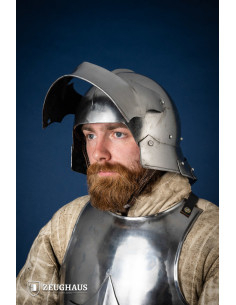 Casque Sallet allemand du XVe siècle, acier poli (1,6 mm.) 2