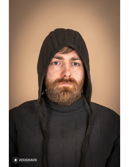 Casquette rembourrée en coton, noir