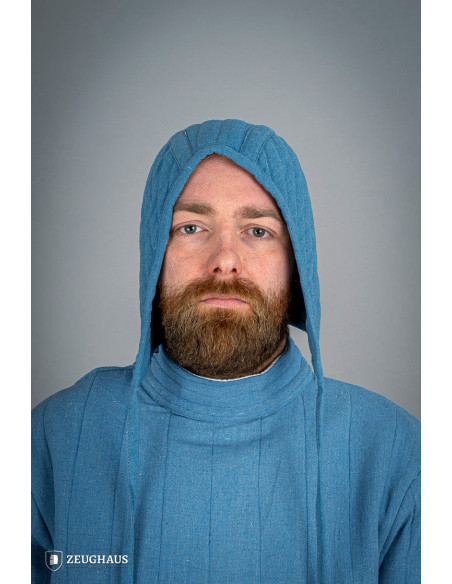 Casquette rembourrée en coton, bleue