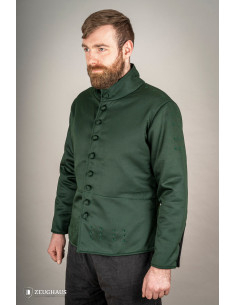 Pourpoint médiéval en coton modèle Arming, vert 2