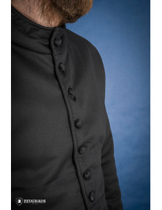 Pourpoint médiéval en coton modèle Arming, noir 2