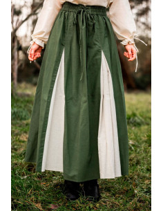 Jupe médiévale modèle Isabella, vert naturel 2