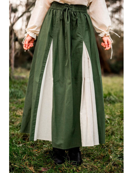Jupe médiévale modèle Isabella, vert...