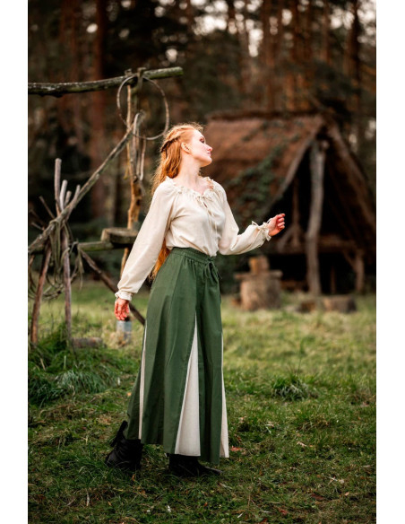 Jupe médiévale modèle Isabella, vert...