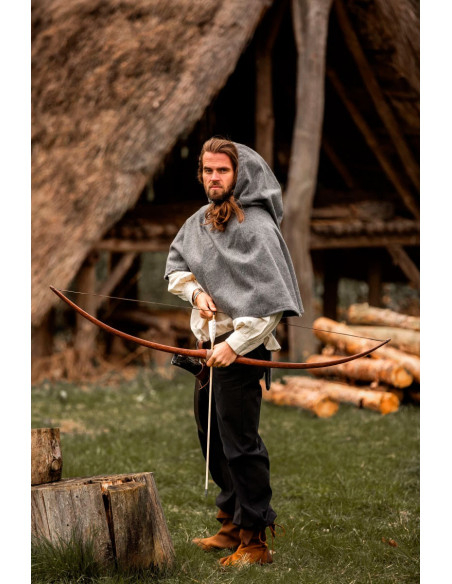 Laine médiévale Gugel modèle Paul, gris