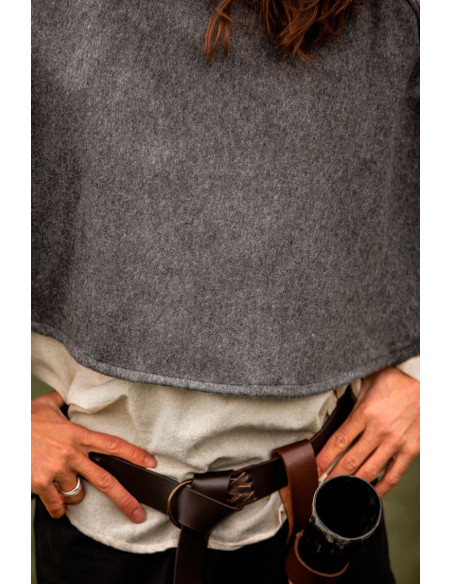 Laine médiévale Gugel modèle Paul, gris