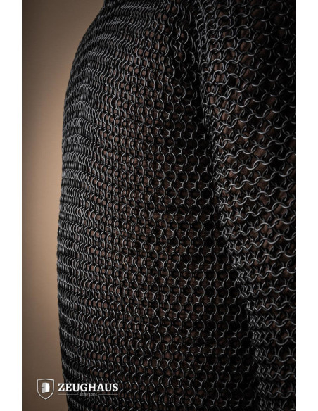 Cotte de mailles en acier bruni...