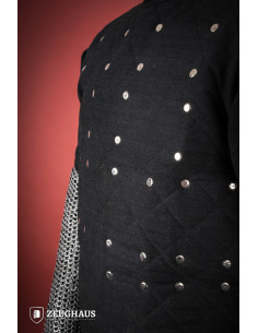 Brigantin médiéval en acier doux, couleur noire 2