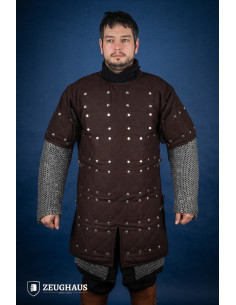 Brigantin médiéval en acier doux, couleur marron