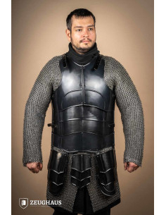 Cuirasse médiévale en acier doux bruni modèle Champion