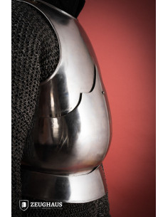 Cuirasse médiévale du XVe siècle. acier poli (1,6 mm.) 2