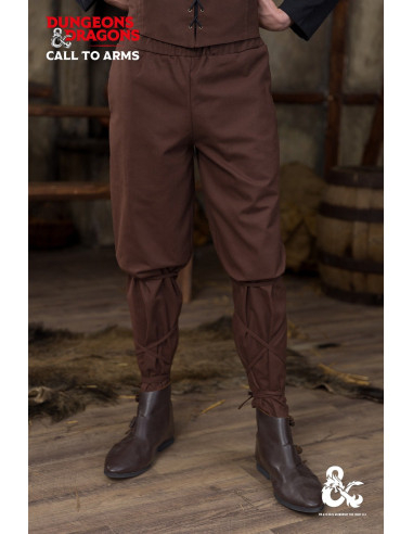 Pantalon médiéval en coton modèle Ranger, marron