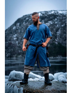 Tunique Viking manches courtes Richard, bleu ciel