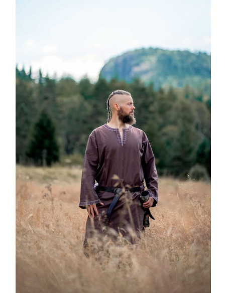 Tunique médiévale Halvor, marron foncé