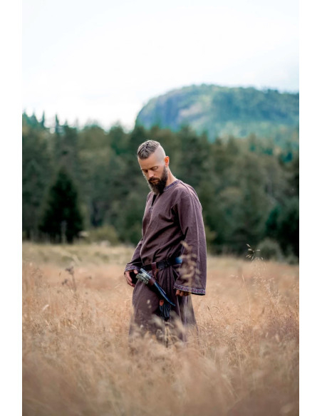 Tunique médiévale Halvor, marron foncé