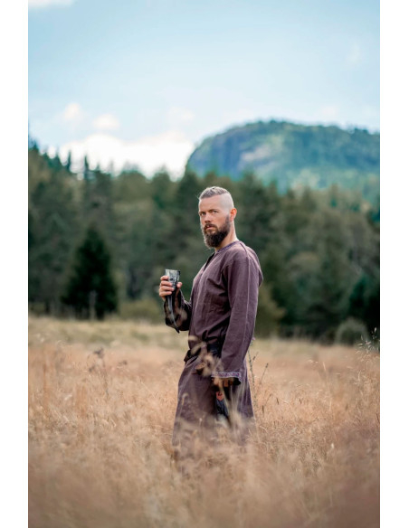 Tunique médiévale Halvor, marron foncé