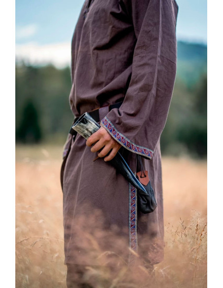 Tunique médiévale Halvor, marron foncé
