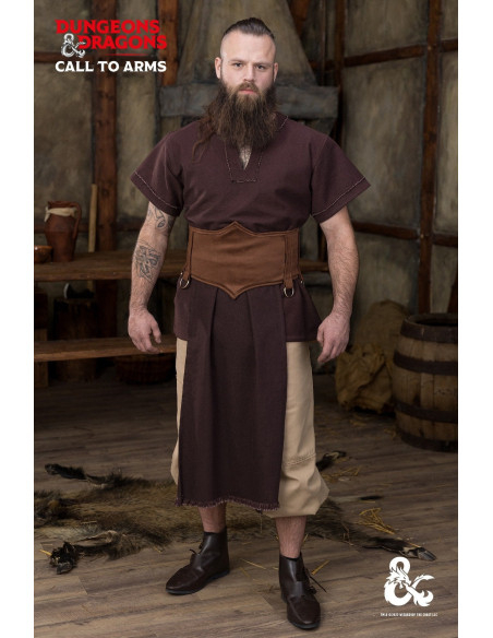 Ceinture médiévale en cuir barbare,...