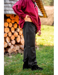 Pantalon médiéval Gerold, couleur noire