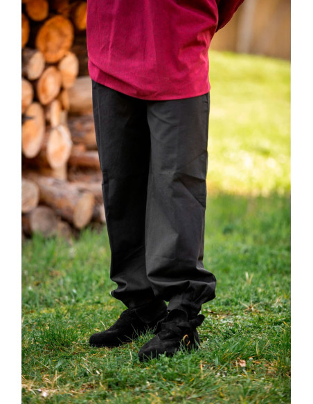 Pantalon médiéval Gerold, couleur noire