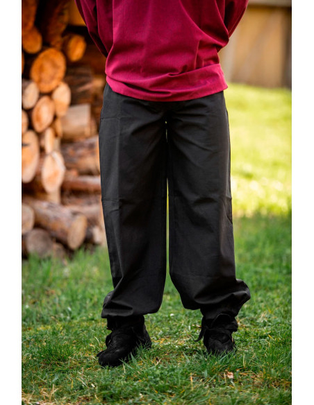 Pantalon médiéval Gerold, couleur noire