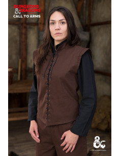 Gilet médiéval modèle Ranger, couleur marron 2