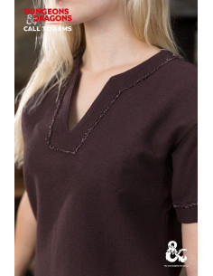 Chemise médiévale Barbara en coton, coloris marron 2
