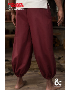 Pantalon de moine médiéval, couleur bordeaux 2