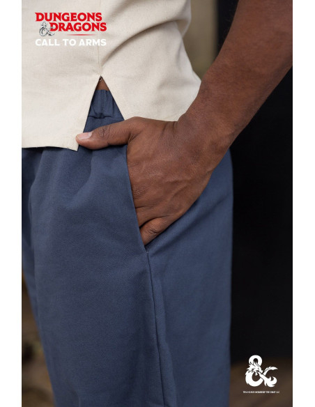 Pantalon de moine médiéval, bleu