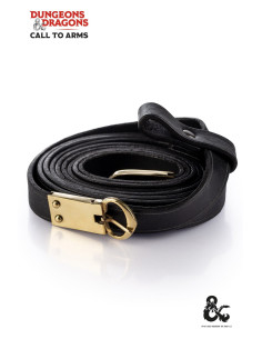Ceinture médiévale en cuir double, couleur noire