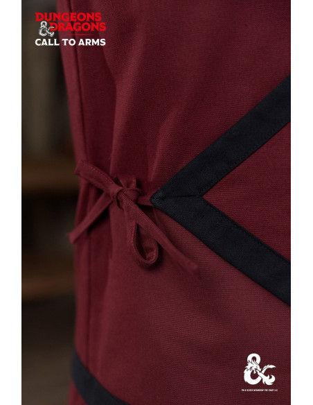 Gilet de moine médiéval, bordeaux-noir