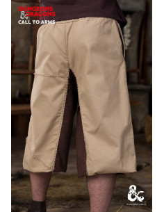 Pantalon médiéval barbare en coton, couleur beige-marron 2