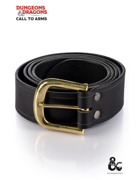 Ceinture médiévale en cuir, noire