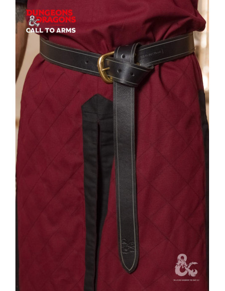 Ceinture médiévale en cuir, noire