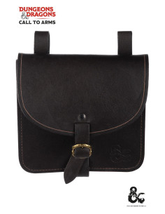 Sac d'aventurier médiéval en cuir, marron