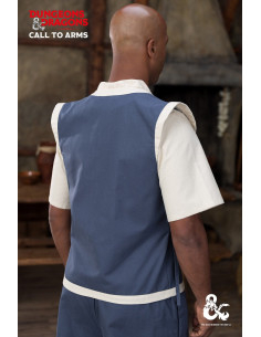 Gilet de moine médiéval, couleur bleu naturel 2