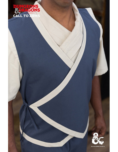 Gilet de moine médiéval, couleur bleu...