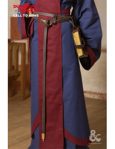 Ceinture médiévale en cuir double, couleur marron 2