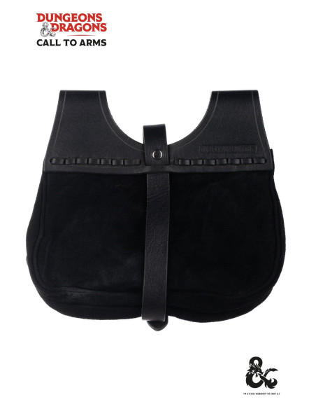 Sac en cuir médiéval modèle Rein, noir