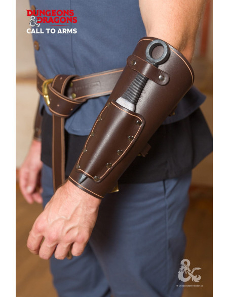 Bracelets en cuir médiévaux, marron