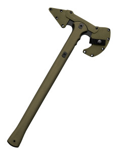 Hache fonctionnelle Cold Steel modèle Trench Hawk, verte 2
