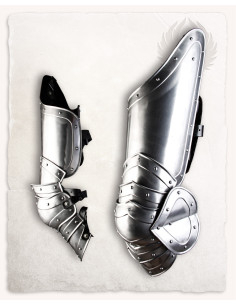 Pied médiéval en acier poli modèle Edward