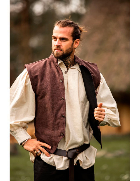 Gilet médiéval tricoté à la main...