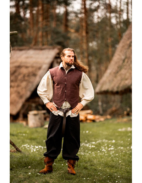 Gilet médiéval tricoté à la main...