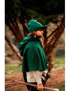 Bonnet Robin des bois en laine verte