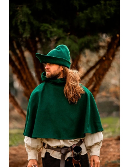 Bonnet Robin des bois en laine verte