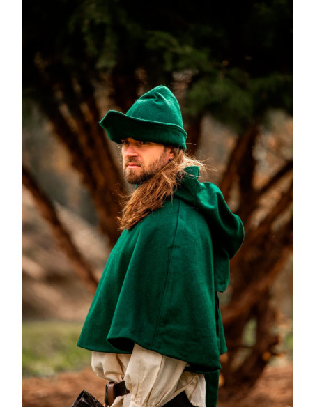 Bonnet Robin des bois en laine verte