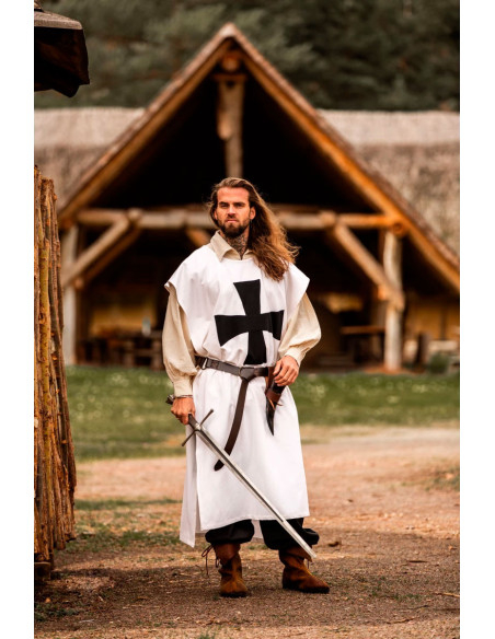 Tunique des Templiers, Blanc/Noir